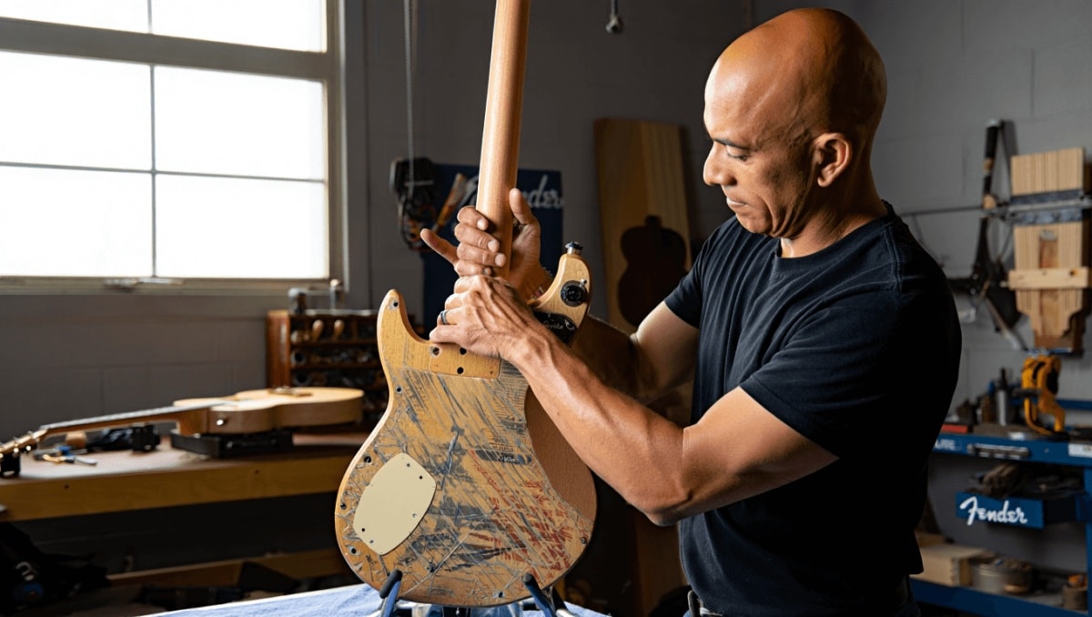 Tom Morello Rebuilt His Iconic ‘Arm the Homeless’ Guitar With Fender, He Told Us All About Crafting the ‘Mongrel’ Instrument (Exclusive)