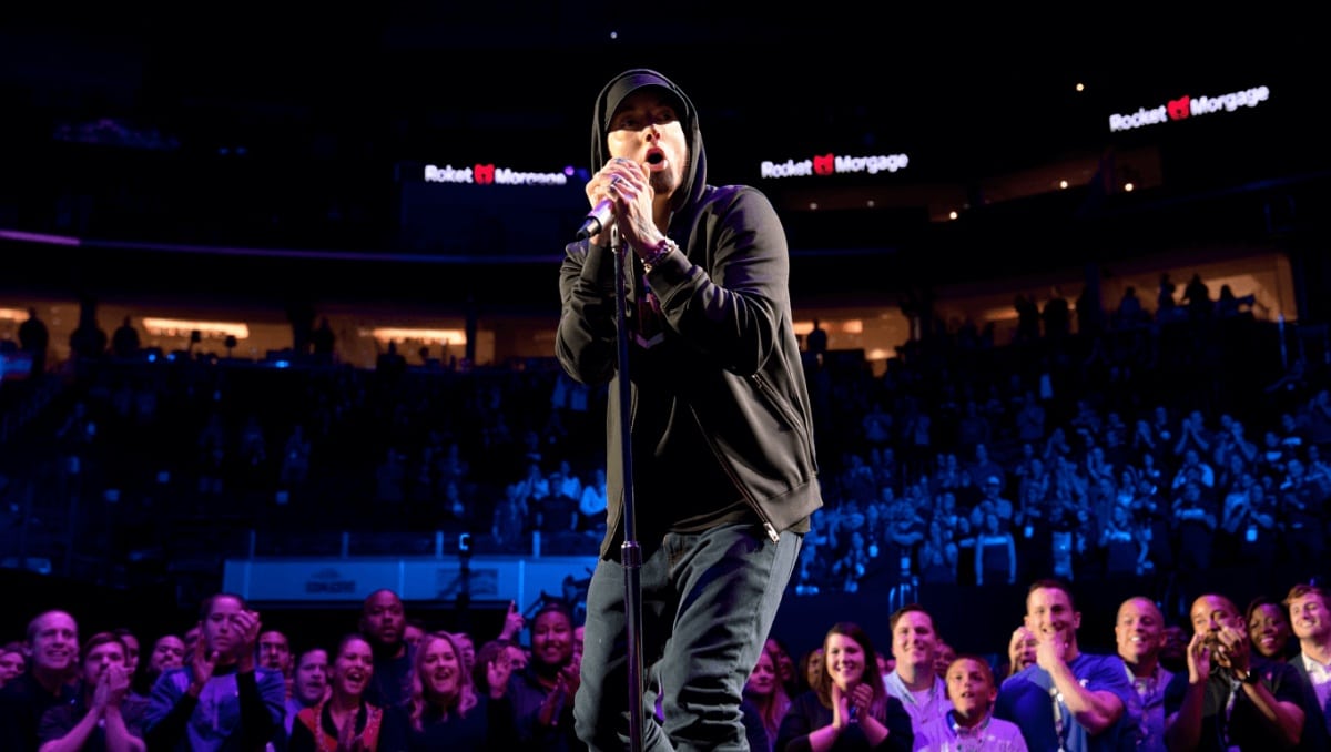 Eminem Performs Private Concert for Rocket Mortgage in Hometown of Detroit