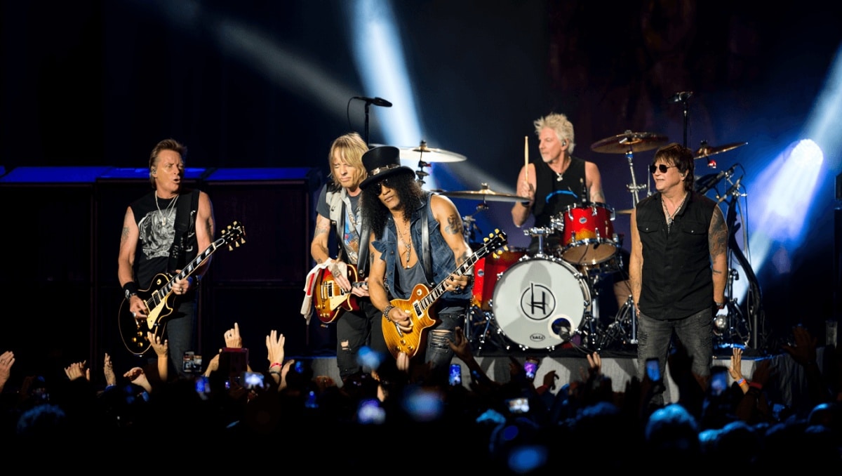 Watch: Guns N’ Roses Bandmates Slash and Duff McKagan Reunite With Former Members Steven Adler and Gilby Clarke to Perform ‘It’s So Easy’