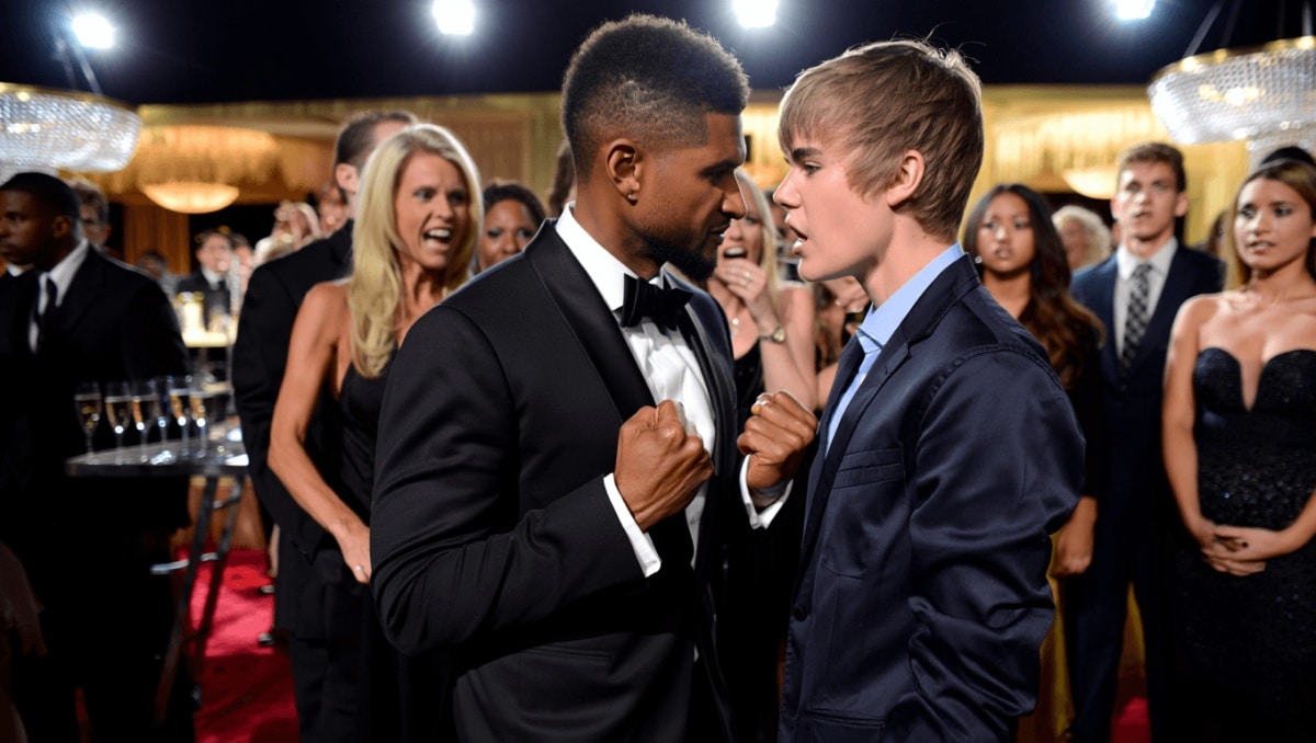 Usher and Justin Bieber Get Into Near-Fist Fight at Beyoncé‘s Oscars After Party