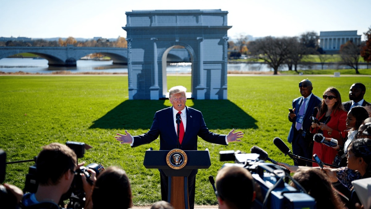 Trump touts newly released plans for D.C. triumphal arch