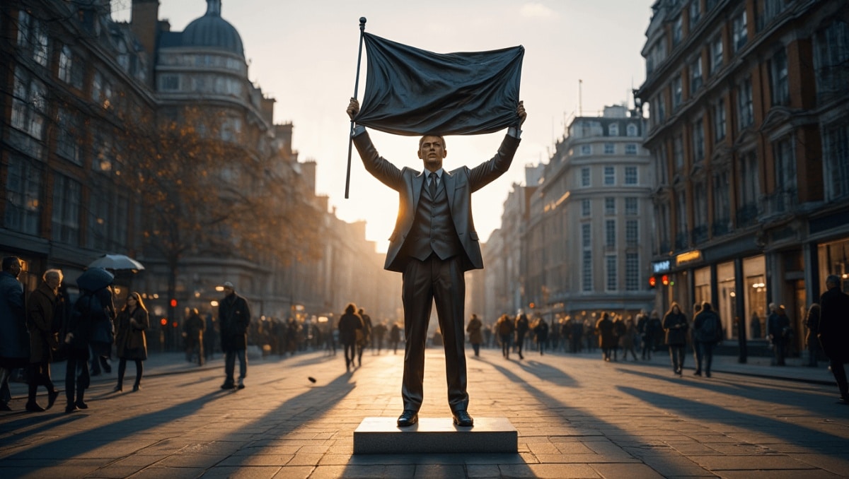 Banksy confirms new statue installed in central London is his work