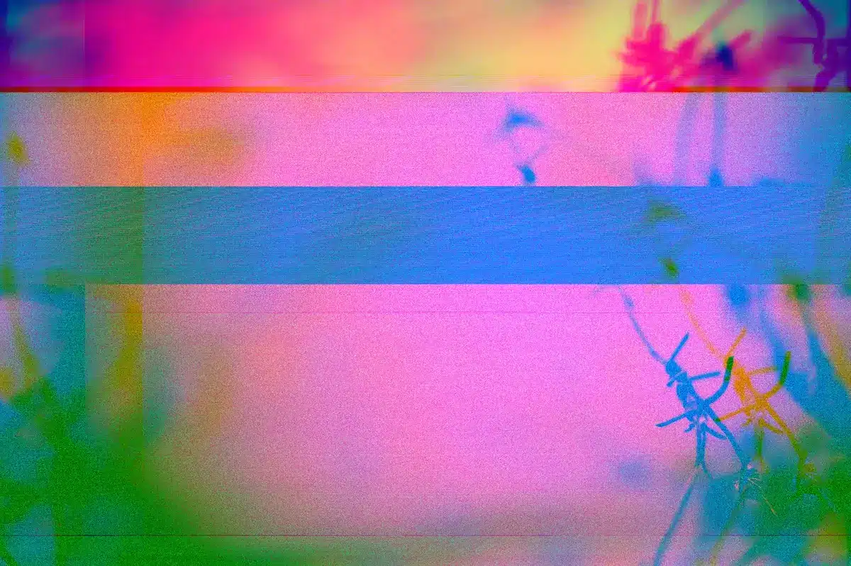 Vibrant Y2K-style color palette with saturated hues and high contrast lighting