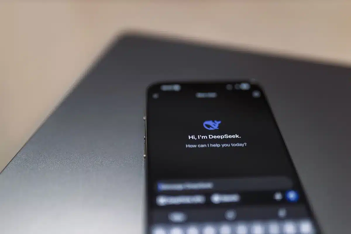 Smartphone screen displaying AI assistant features and contextual suggestions in messaging app