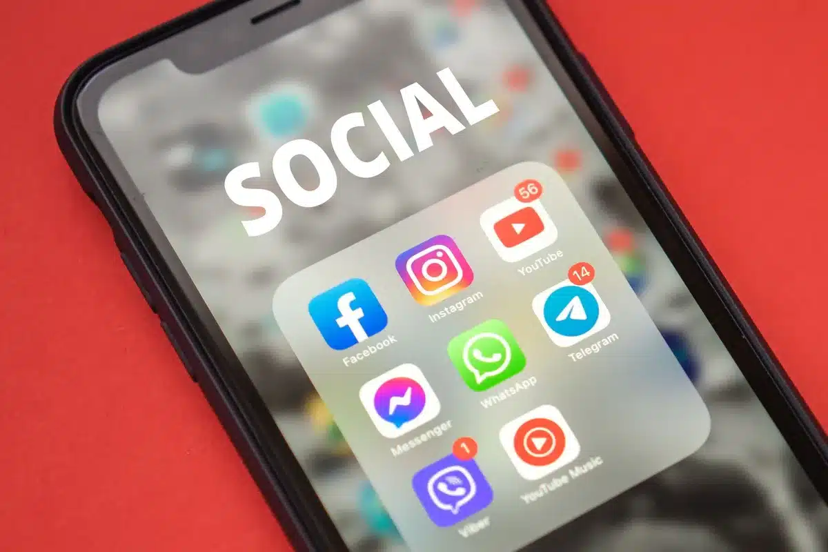 Smartphone screen showing a direct message notification in soft lighting