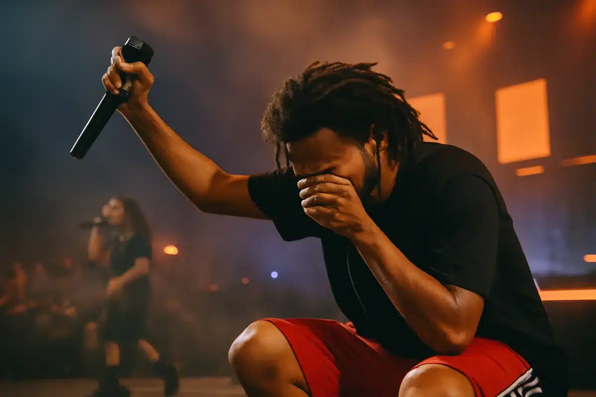 Setlist highlights and onstage energy — The emotional pause came amid a carefully paced set. J. Cole balanced fast-paced anthems with reflective cuts. That ebb and flow made the tearful moment feel intentional rather than accidental. Opening tracks fired up the
