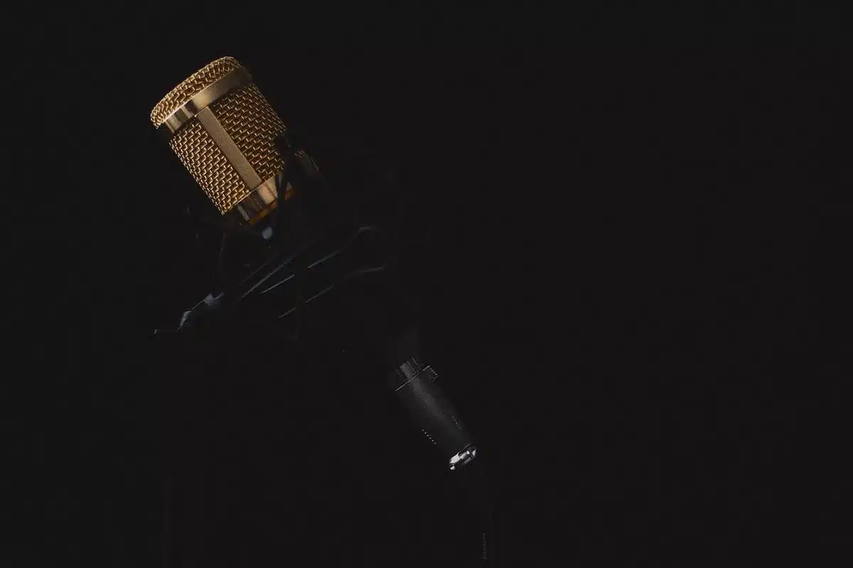Two musicians collaborating in a professional recording studio