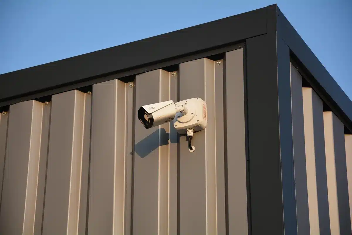 Caméra de surveillance montée sur une maison