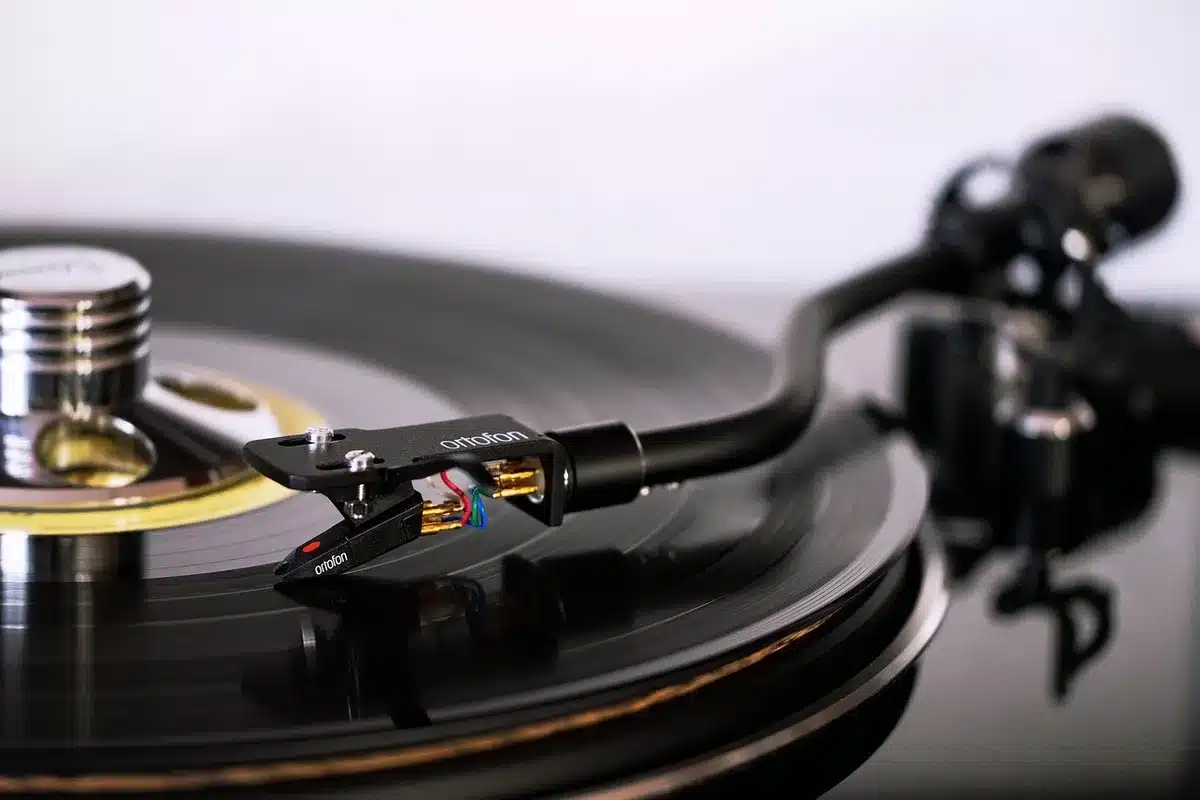 Close-up of a vinyl record sleeve by an indie band, representing deep-listener albums