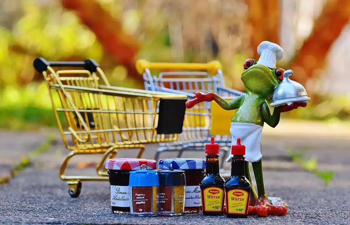 Screenshot of a humorous typo in a tweet about a grocery run