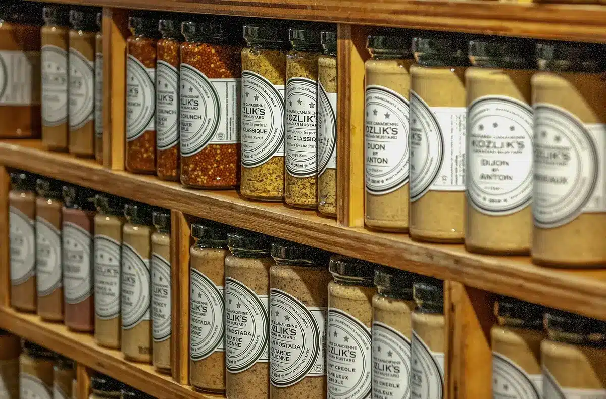 Home pantry with labelled jars and organised stock rotation